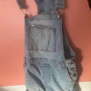 Denim shorts overall